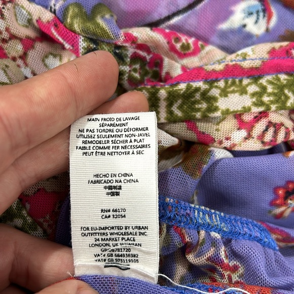 Free People Havana Blue Floral Print Sleeveless Surplice top, sz XS - Picture 12 of 13